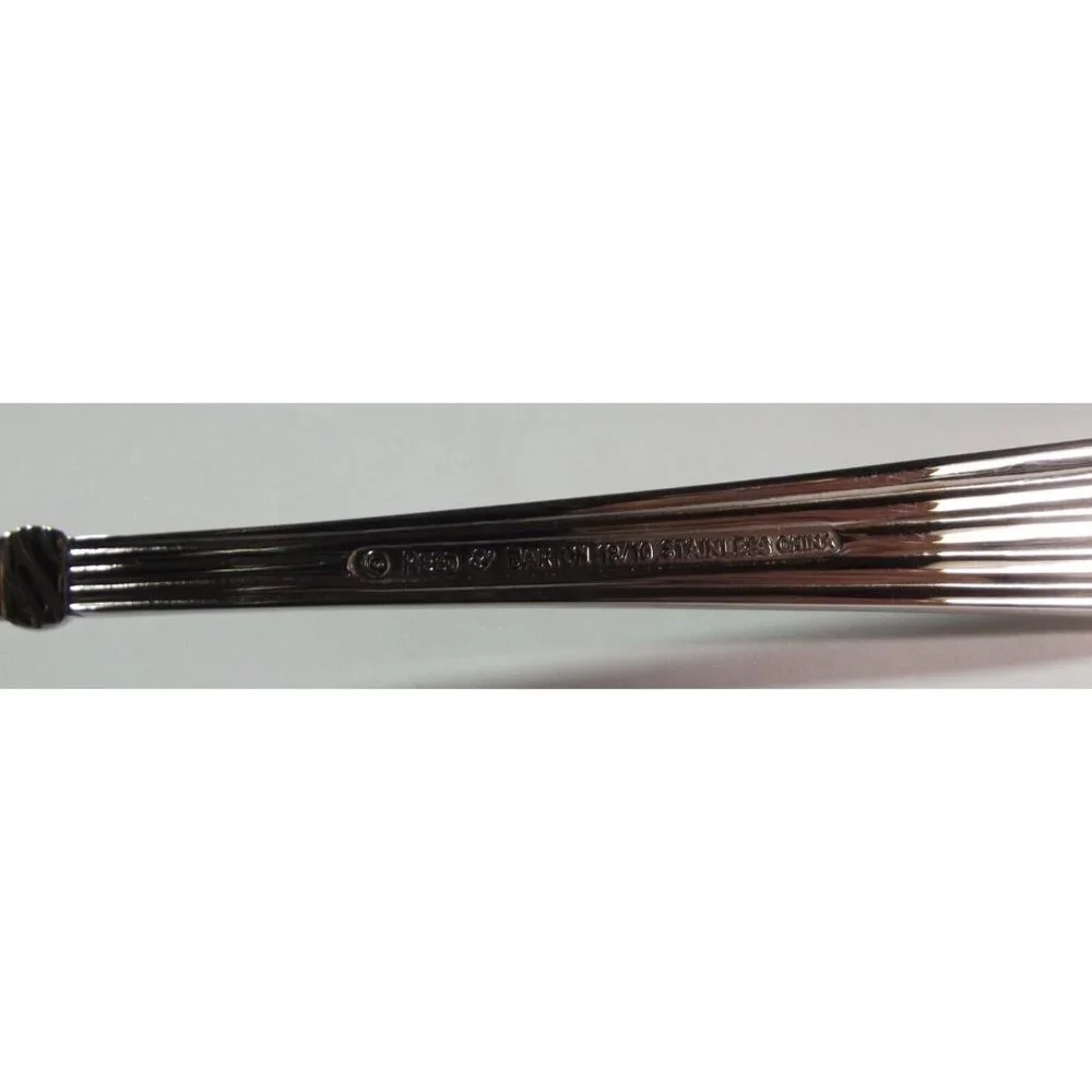 Reed & Barton Solid Macaroni Server Spoon TRINITY HALL 18/10 stainless slotted